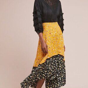 Anthropologie Delia Colorblocked Skirt by ISLA MAUDE NWT
